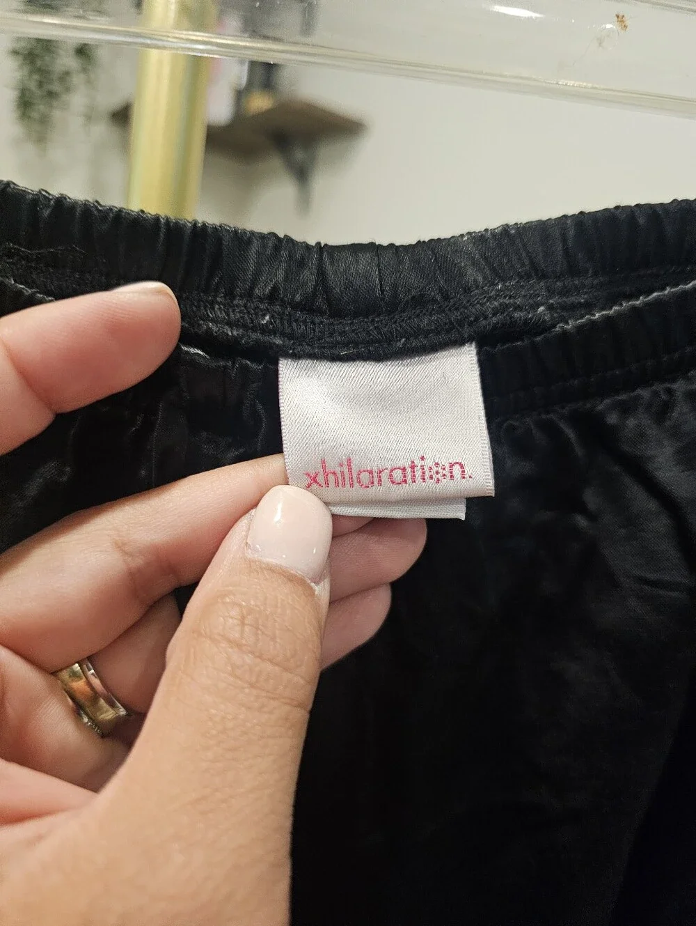 Vintage Xhilaration Black Cargo Jogger Pants with Drawstring Waist